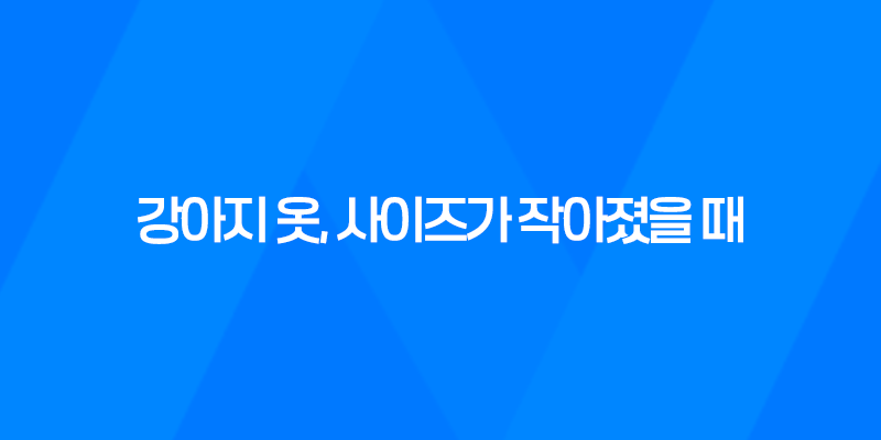 강아지 옷, 사이즈가 작아졌을 때 알아두면 좋은 팁 8 강아지 옷, 사이즈가 작아졌을 때 알아두면 좋은 팁 7