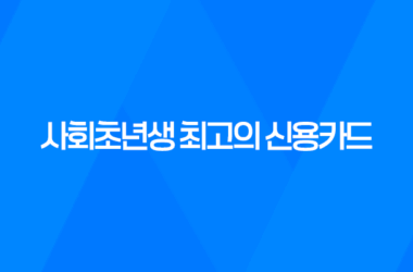 사회초년생을 위한 최고의 신용카드 TOP 5 9