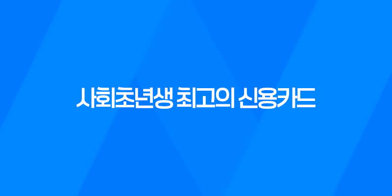 사회초년생을 위한 최고의 신용카드 TOP 5 8 사회초년생을 위한 최고의 신용카드 TOP 5 7
