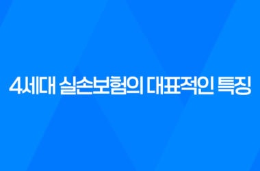 실손 전환, 합리적 의사결정 방법과 4세대 실손보험의 대표적인 특징 13