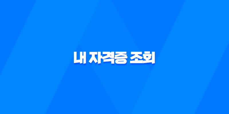 내 자격증 조회와 모바일 신분증 인정기준 7