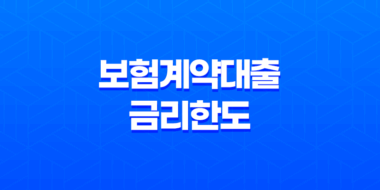 보험계약대출 금리한도, 보험료 해약환급금의 95%까지 가능 39