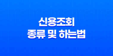 신용조회 종류 및 하는법 55