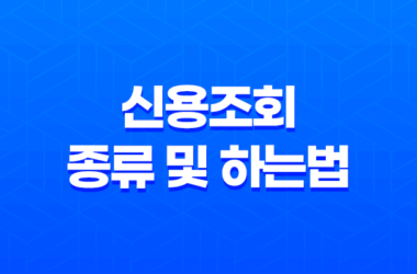 신용조회 종류 및 하는법 19