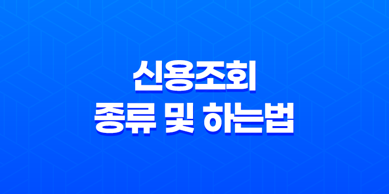 신용조회 종류 및 하는법 8 신용조회 종류 및 하는법 7