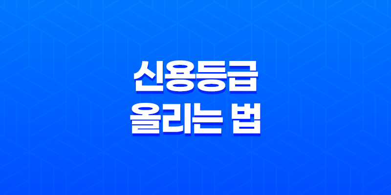 신용등급 올리는 법, 제대로 이해하고 적용하는 방법 7