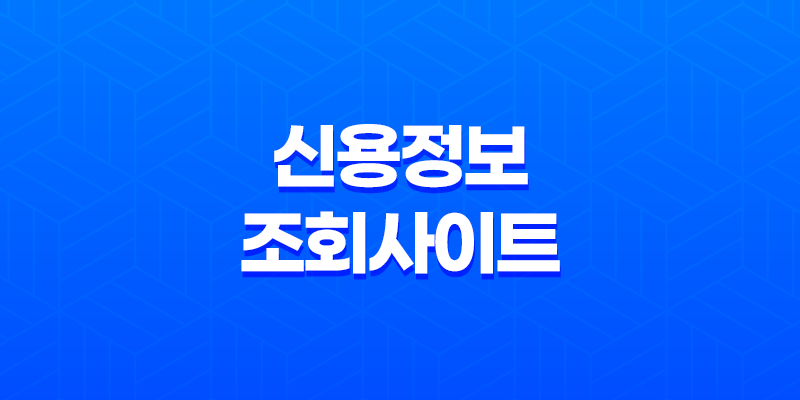 신용정보조회사이트 소개 및 필요성 7