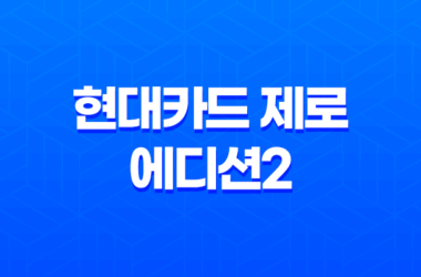 사회초년생을 위한 현대카드 제로 에디션2 - 생활비 절약의 최적 선택 29