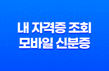 내 자격증 조회와 모바일 신분증 인정기준 15