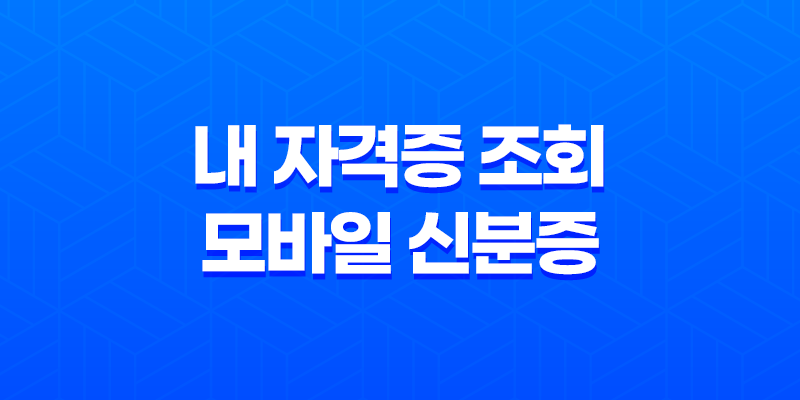 내 자격증 조회와 모바일 신분증 인정기준 7