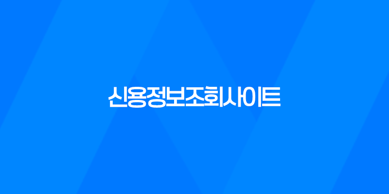 신용정보조회사이트 소개 및 필요성 7