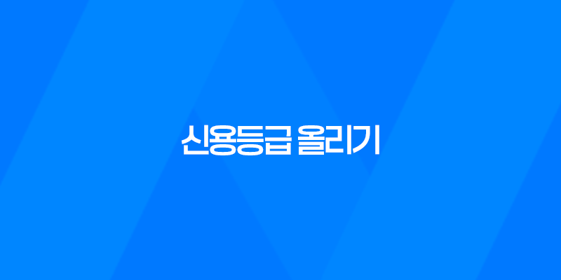 신용등급 올리기, 당신도 가능합니다! 7