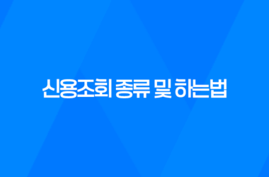 신용조회 종류 및 하는법 9