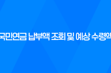 국민연금 납부액 조회 및 예상 수령액 확인하는 방법 9