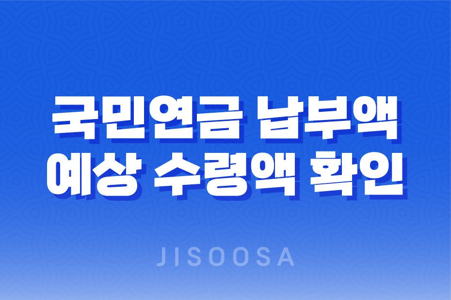 국민연금 납부액