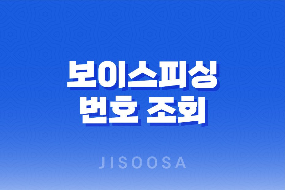 보이스피싱 번호 조회