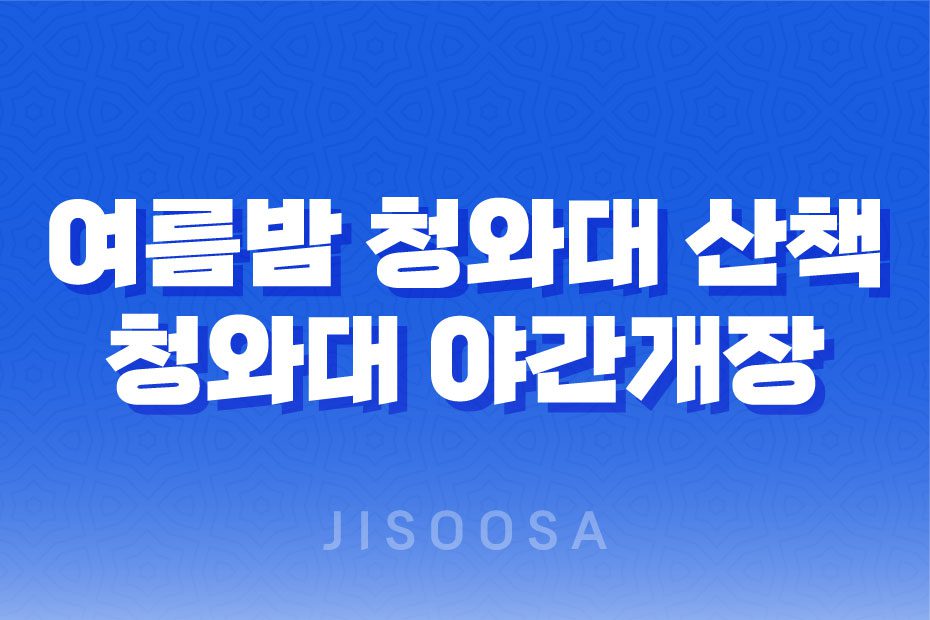 여름밤 청와대 산책, 청와대 야간개장