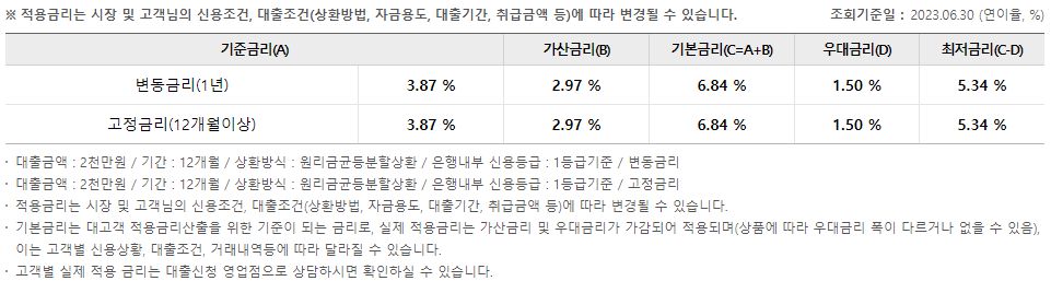 새희망홀씨2 대출 조건 및 한도, 후기 2023년 5