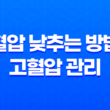 혈압 낮추는 방법, 고혈압 관리로 심장병 예방하기 21