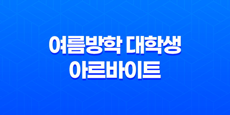 서울특별시 여름방학 대학생 아르바이트 250명 모집 안내: 특화직무 및 일반직무 7