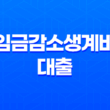임금감소생계비 대출 융자 신청방법 및 대상 15