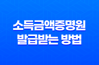 소득금액증명원 발급받는 방법 총정리 29