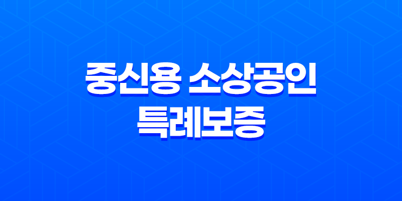 중신용 소상공인 특례보증 대출 신청 방법과 조건 안내 7