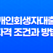 개인회생자대출 자격 조건과 방법, 종류, 한도, 이율 35