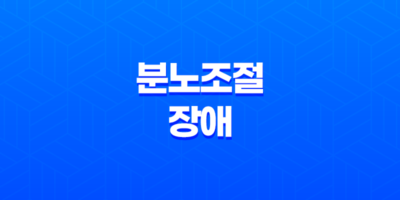 분노조절장애, 분노를 조절하지 못하는 정신과적 질환 8 분노조절장애, 분노를 조절하지 못하는 정신과적 질환 7