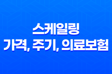 스케일링 가격, 주기, 의료보험 적용여부 및 주의사항 13