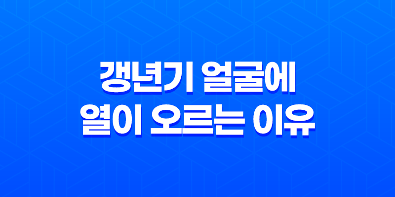 갱년기 얼굴에 열이 오르는 이유와 해결 방법 7