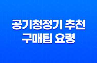 공기청정기 추천 구매팁 요령(+ 필터 교체 주기) 11