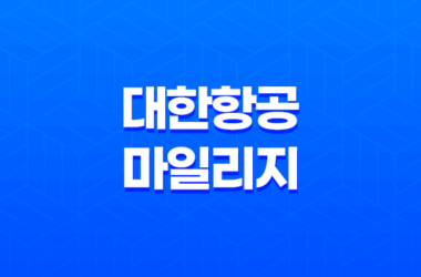 대한항공 마일리지 적립 방법과 혜택 25