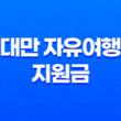 대만 자유여행 지원금 신청 방법: 1인당 TWD 5,000 지원금 27