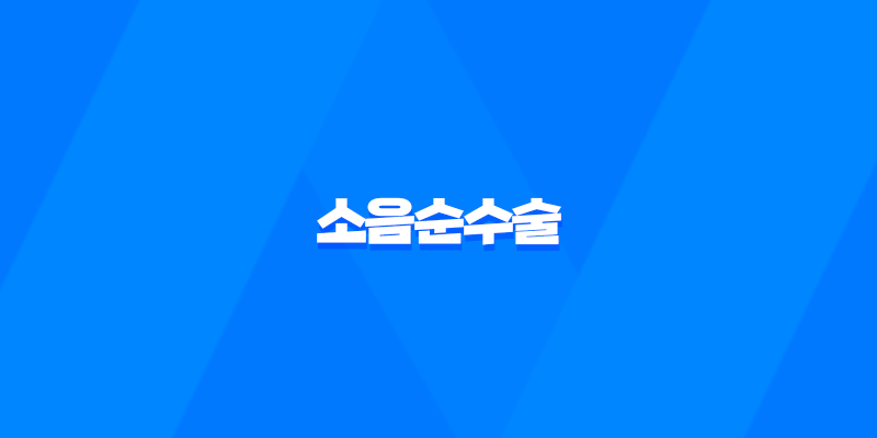 소음순수술 비용, 수술 방법, 부작용 8 소음순수술 비용, 수술 방법, 부작용 7