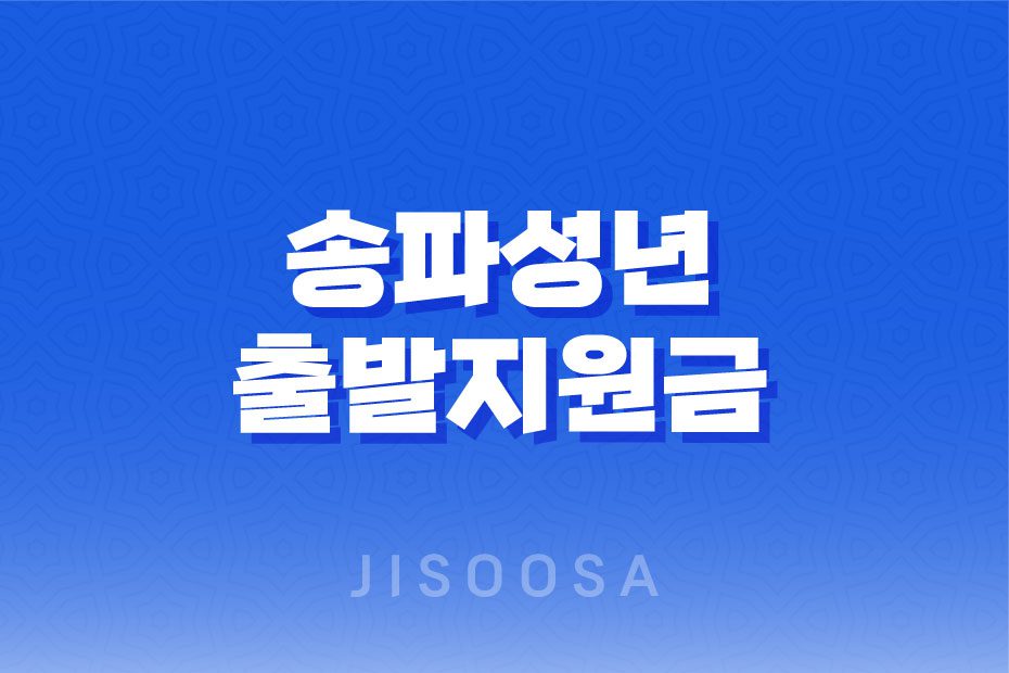 송파성년출발지원금 신청 및 사용처: 송파구 청년지원금 안내 1