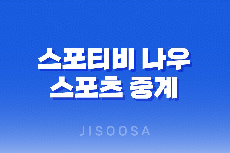 스포티비 나우 스포츠 중계 및 편성표, 채널번호 및 가격 안내 1