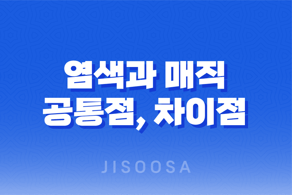 염색과 매직 공통점, 차이점, 성분 비교