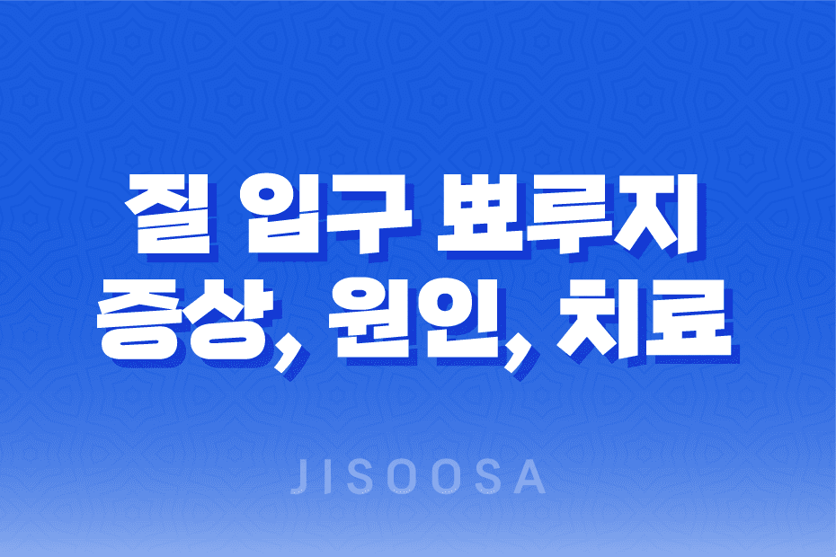 질 입구 뾰루지 증상, 원인, 치료 및 예방법