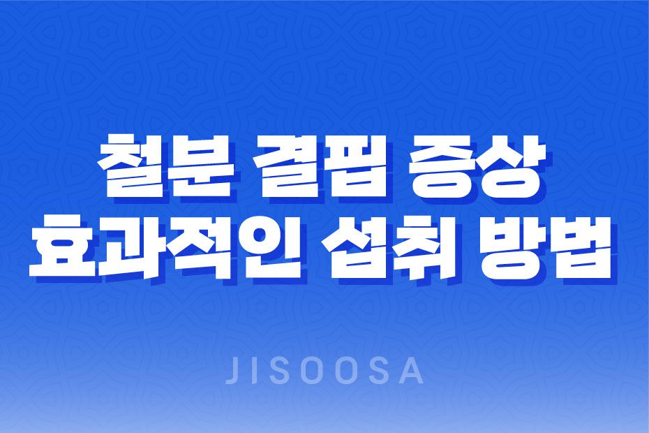 철분 결핍 증상, 효과적인 섭취 방법 1