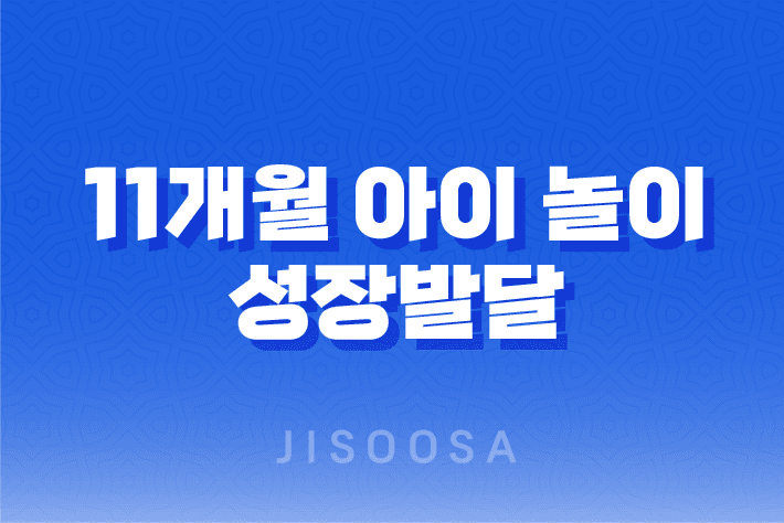 11개월 아이 놀이와 성장발달