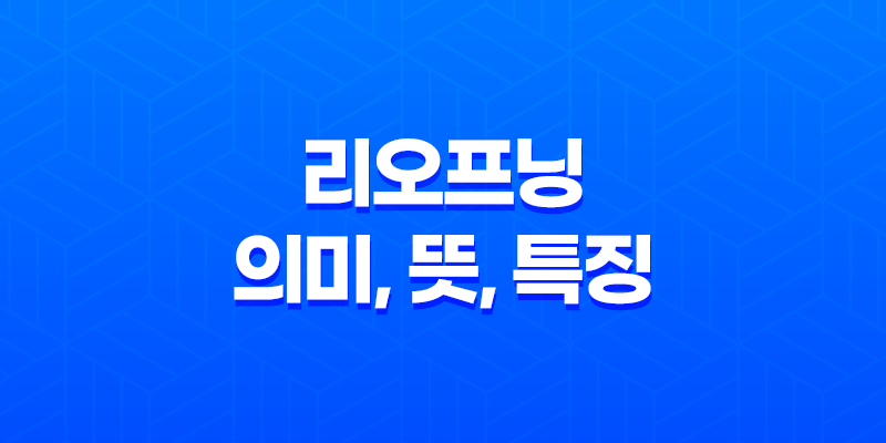 리오프닝 의미, 뜻, 특징, 고려사항 8 리오프닝 의미, 뜻, 특징, 고려사항 7