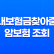 내보험금찾아줌 암보험 조회 방법: 숨은 보험금과 휴면보험금을 찾아보세요! 87