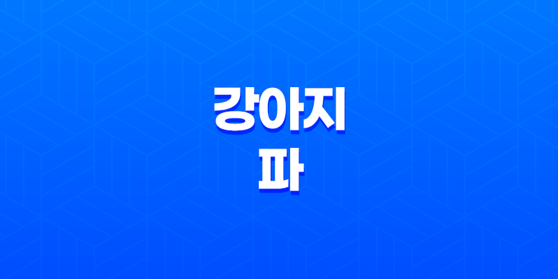 강아지 파 먹어도 되나요? 강아지가 파를 먹었을 때의 증상과 응급 처치 방법 7