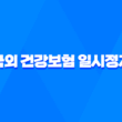 국외 건강보험 일시정지 신청 방법과 주의사항 5