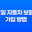 1일 자동차 보험 가입 방법 원데이 자동차보험 93