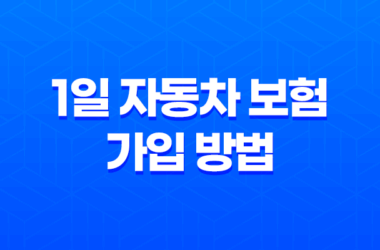 1일 자동차 보험 가입 방법 원데이 자동차보험 25