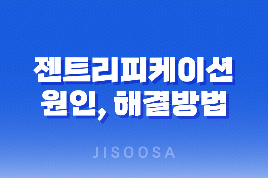 젠트리피케이션 원인과 해결방법