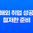 해외 취업 성공을 위한 철저한 준비가 필요하다 17