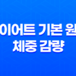 다이어트 기본 원칙, 체중 감량의 성공적인 이해 25